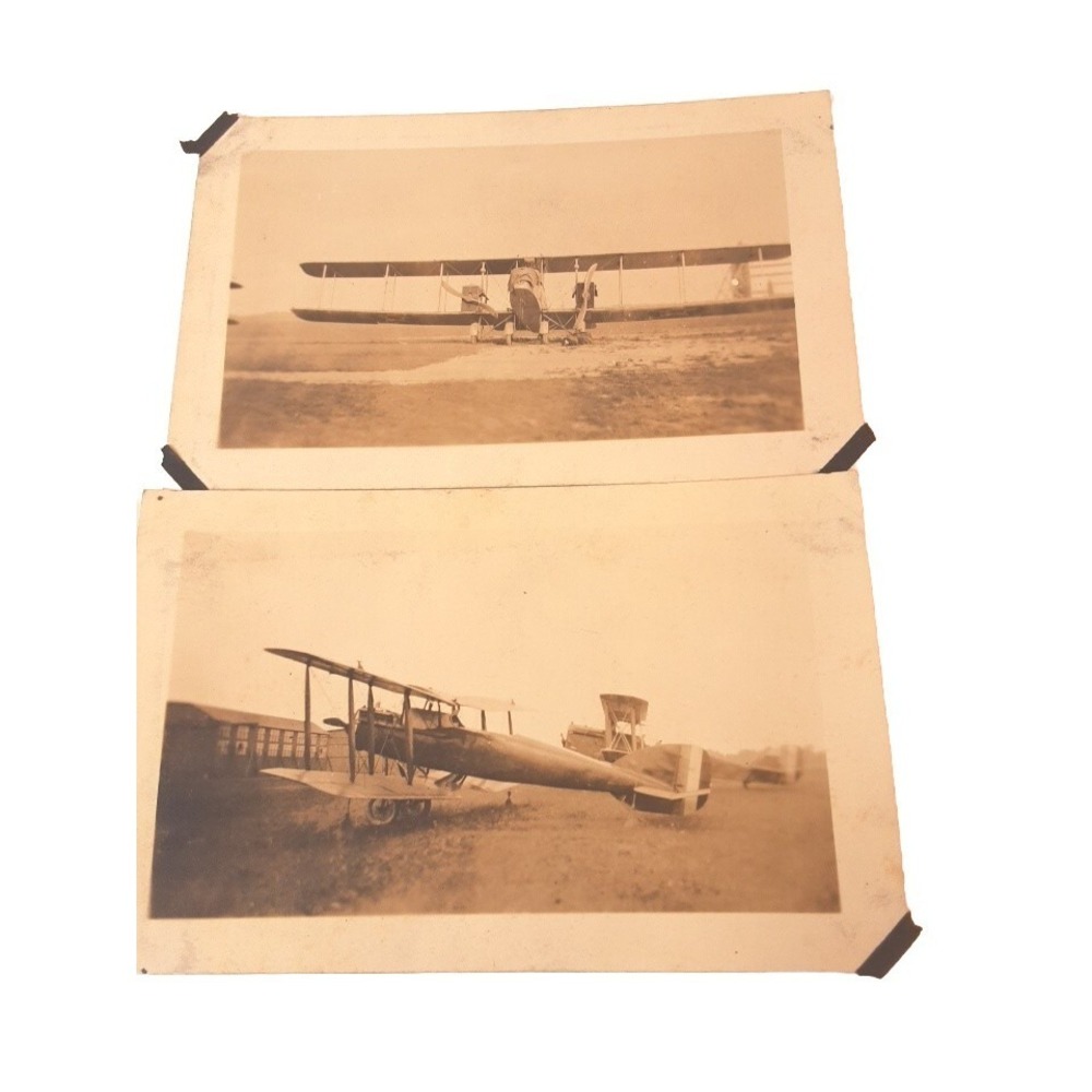Antique Aviation Real Photo Post Card‎ Biplane 1920s Airplanes Lot Of 2
